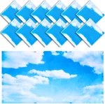 12 Pack Fluorescent Light Covers 4x2ft Magnetic Ceiling Filters Blue Sky Clouds. Fixed Price $80.99.