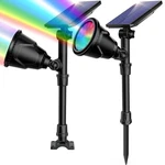 Roshwey Solar Spot Lights Outdoor, 7 Colors Halloween Christmas Outdoor.... Fixed Price $46.63.