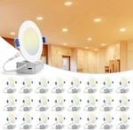 4 Inch 5cct Led Recessed Ceiling Dimmable Light With Junction Box 2700k-5000k. Fixed Price $105.99.