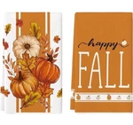 Artoid Mode Stripes Pumpkin Happy Fall Kitchen Towels Dish Towels, 18x26 Inch.... Fixed Price $9.67.