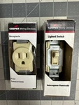 2-pack Lot Cooper Ivory Toggle Quiet Light Switch & Outlet 15a 1301-7ltvbox 817v. Fixed Price $15.38.