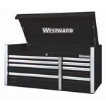 Westward 49nr87 Top Chest, 8 Drawer, Black, Steel, 54 In W X 26 D. Fixed Price $2925.99.