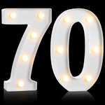 8.7'' Birthday Decorative Led Light Up Numbers, Glitter Marquee Number Sign F.... Fixed Price $24.29.