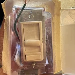 Leviton Sure Slide Ceiling Fan Wall Switch 3-speed Control 1.5 Amps, Ivory. Fixed Price $9.75.