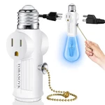 Light Socket To Plug Adapter, Both Sides 3 Prong Bulb Outlet White. Fixed Price $12.03.