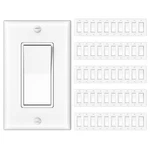 Amico 50 Pack Single Pole Light Switch With Wall Plate, Ul Listed, 15a 120/27.... Fixed Price $109.74.