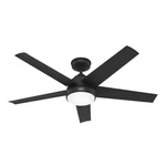 Hunter Fan 52 In Casual Matte Black Outdoor Ceiling With Light And 5 Blades. Fixed Price $170.99.