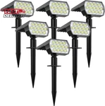 Welalo Solar Spot Lights Outdoor, 6 Pack/65 Led/3 Modes Landscape Spotli. Fixed Price $59.99.