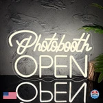 Photobooth Open Led Neon Sign For Wall Decor, Dimmable Photo Studio Decor. Fixed Price $62.78.