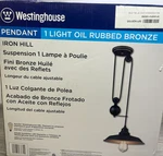 Westinghouse Lighting 63632 1 Light Oil Rubbed Bronze Pulley Highlights Pendant. Fixed Price $41.99.