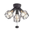 Industrial 3 Fixture Led Ceiling Fan Light Kit. Fixed Price $194.95.
