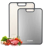 Sumzzz Titanium Cutting Board For Kitchen, 15.6"l X 10.8"w, Silver. Fixed Price $42.29.