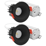 Luxrite 2" Led Spotlight With Black Trim 8w 600lm 5cct Dimmable Twist N Lock 2pk. Fixed Price $102.99.