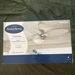 Harbor Breeze Tilhman Ceiling Fan 2-light Kit Led Frosted Glass White Wicker New. Fixed Price $24.99.