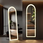 Sweetcrispy Arched Full Length Mirror Led Lights 60x16 Floor Dressing New. Fixed Price $86.56.