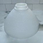 Vtg Corning White Milk Glass 10 W Waffle Torchiere Lamp Light Shade N0.. Fixed Price $25.59.