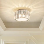 Buxvrcs Modern Crystal Mini Flush Mount Chandelier Ceiling Light Fixture. Fixed Price $100.11.