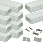Muzata Sliver Led Channel System With Milky White Cover, Wide Aluminum Housing P. Fixed Price $57.68.