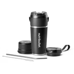 Nutribullet Flip Portable Blender With Insulated Cup, Cordless, Black, Nbpb50.... Fixed Price $55.87.