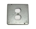 Bowers 653 4-11/16" Metal Square 5s Box Cover Plate Raised Single Duplex. Fixed Price $6.95.