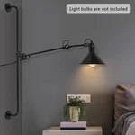 Swing Arm Wall Lamp Plug In Light Fixture Sconce Reading Bedroom. Fixed Price $89.93.
