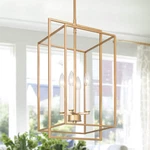 Ksana Antique Gold Chandelier, 4-light Modern Linear Chandeliers, Pendant Han.... Fixed Price $115.16.