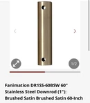 Fanimation Dr1-60 60" Ceiling Fan Downrod . Satin Nickel - See Pics Has Scratch. Fixed Price $49.99.