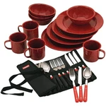 Coleman 24-piece Enamel Dinnerware Set, Camping, Picnic, Outdoor, Dishwasher Saf. Fixed Price $98.77.