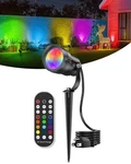 Hiboitec 12w Christmas Spotlight Outdoor With Remote Plug 1 Pack, Multicolor. Fixed Price $28.86.