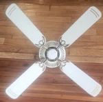 Vintage Smc Dc42 Ceiling Fan Works 120v W/mounting Hardware. Fixed Price $125.00.