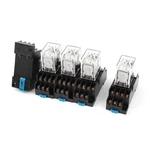 Uxcell 5 Pcs Dc 24v Coil Green Light 4pdt 14 Pins Power Relay Socket Base. Fixed Price $39.35.