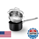 Msmk 2 Quart Saucepan With Lid, Small Steamer Non Stick, Induction. Fixed Price $83.00.