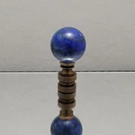 Natural Polished Gemstone 1"ball Lamp Finials Nickel/polished/antique Brass Base. Fixed Price $24.00.