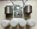 Lot Of 2 Mid Century Lighting Wall Sconce Milk Glass. Made By Halo U For Parts. Fixed Price $125.00.