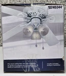 Harbor Breeze Ceiling Fan 3-light Kit Frosted Alabaster Glass Shade White Finish. Fixed Price $22.46.