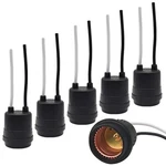 Waterproof Lamp Socket, 6 Pack Black Pigtail Holder. Fixed Price $14.76.