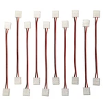 Evz 10pcs Led 5050 Single Colour Strip Light Connector 2 Pin 10mm Wide .... Fixed Price $15.37.