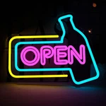Wittyrhe Led Neon Open Signs Business Lights Wall Decor For Blue:open. Fixed Price $45.66.