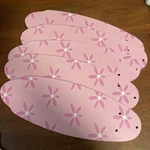 Set Of Hunter Ceiling Fan Pink Dreamland Replacement Reversible 5blades Floral. Fixed Price $39.00.