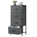 Dumos Nightstand With 4 Drawers Bedside Table Removable Fabric Bins Stu.... Fixed Price $69.85.