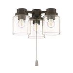 Craftmade 3 Light Universal Kit, Flat Black/clear - Lk301102-fb-led. Fixed Price $113.60.