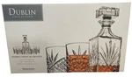 Godinger Dublin Crystal 5pc Whiskey Decanter Set + 4 Dof Glasses 25580 Nib. Fixed Price $26.39.