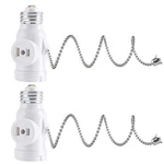 2 Packs Dicuno E26 Light Bulb Socket Adapter With On Off Pull Chain And Outlet. Fixed Price $12.29.