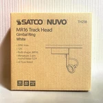 New Satco/nuvo Lighting Th238 White Single Light Gimbal Ring Track Head. Fixed Price $15.00.