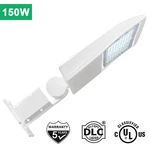 150w Led Parking Lot Street Light, White Finish Shoebox Lighting 100-277v Ac. Fixed Price $123.99.