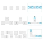 Vipmoon 10pcs 4pin 10mm Led Light Strip Connector Kit T-shape L-shape Right. Fixed Price $11.34.