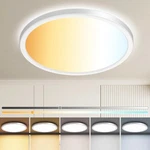 Zemty 13 Inch White Led Flush Mount Ceiling Lights, Dimmable 5 Color Temp (30.... Fixed Price $35.64.