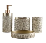 Hymmah Bathroom Accessories Set,golden Design Toothbrush Holder,farmhouse Bat.... Fixed Price $47.18.