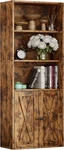 Industrial 5-shelf Bookcase With Doors For Home & Office Storage. Fixed Price $125.99.