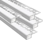 4 Pack 3.3ft/1meter Plaster-in Led Channel, Pack(single Edge), Silver. Fixed Price $38.44.